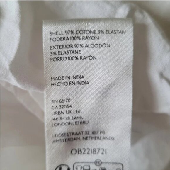 Anthropologie Maeve Cotton Swing Mini Dress Short Sleeves size L - Picture 7 of 9